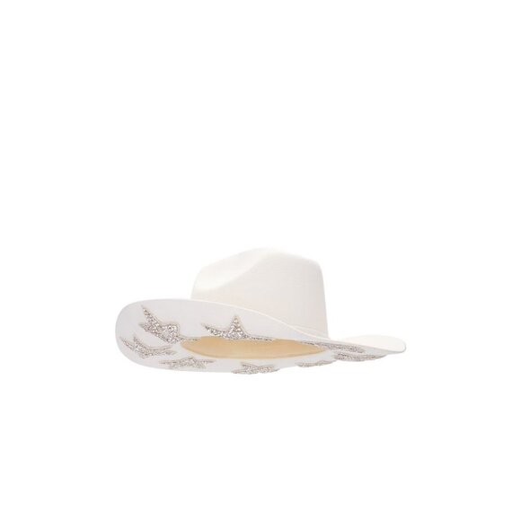 Kelsey Randall x REVOLVE Stars Hat in Ivory One SIze New Womens Cowboy Western - Picture 3 of 16